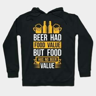 Beer Had Food Value But Food Has No Beer Value T Shirt For Women Men Hoodie